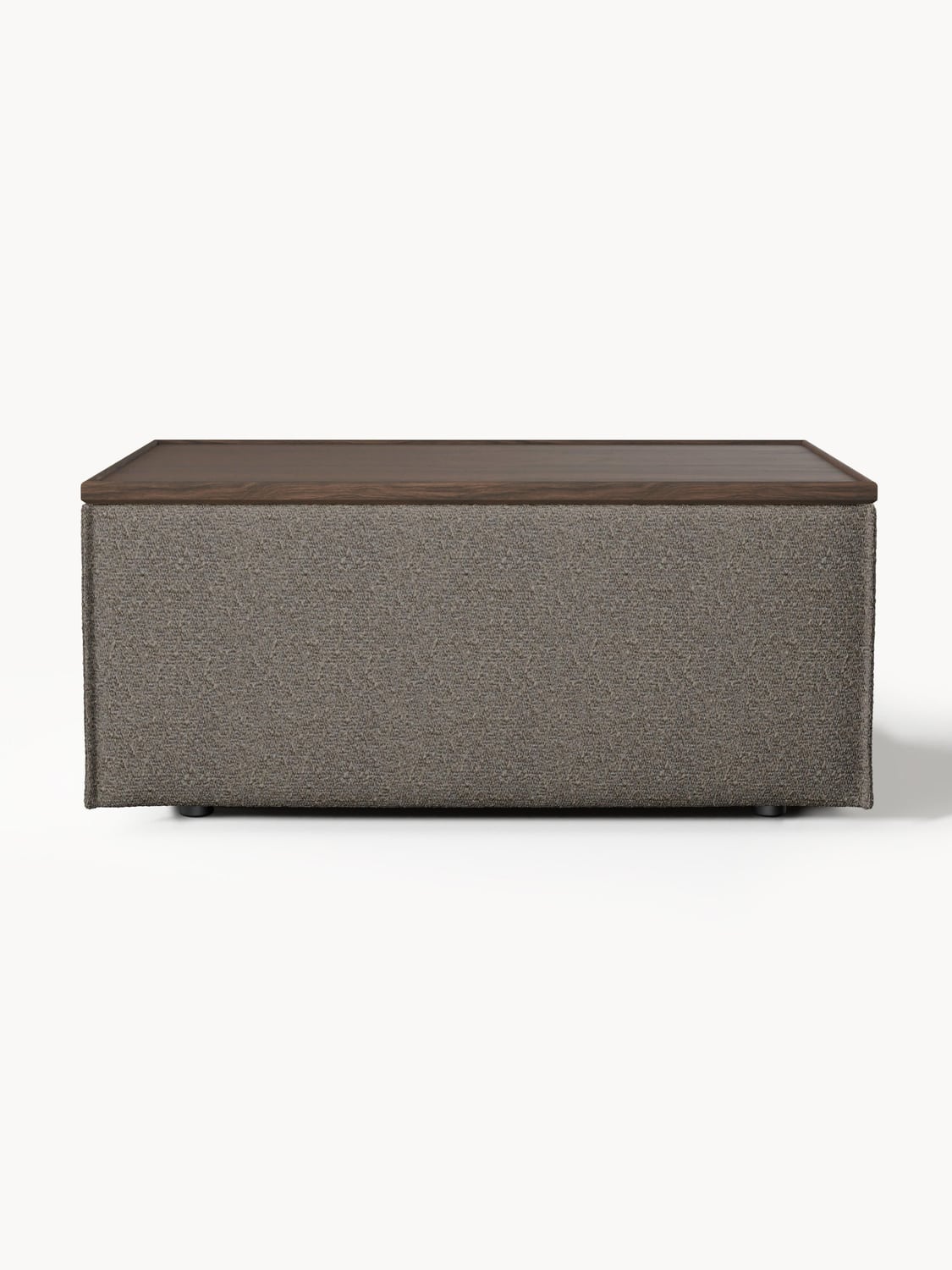 Lennon Sofa Ottoman in Bouclé with Storage — Dark Grey