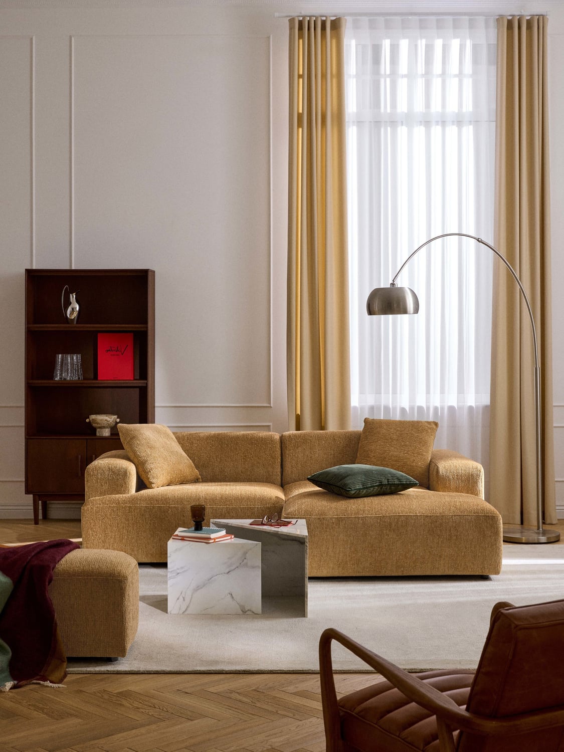 Melva Corner Sofa (3-seater) — Yellow