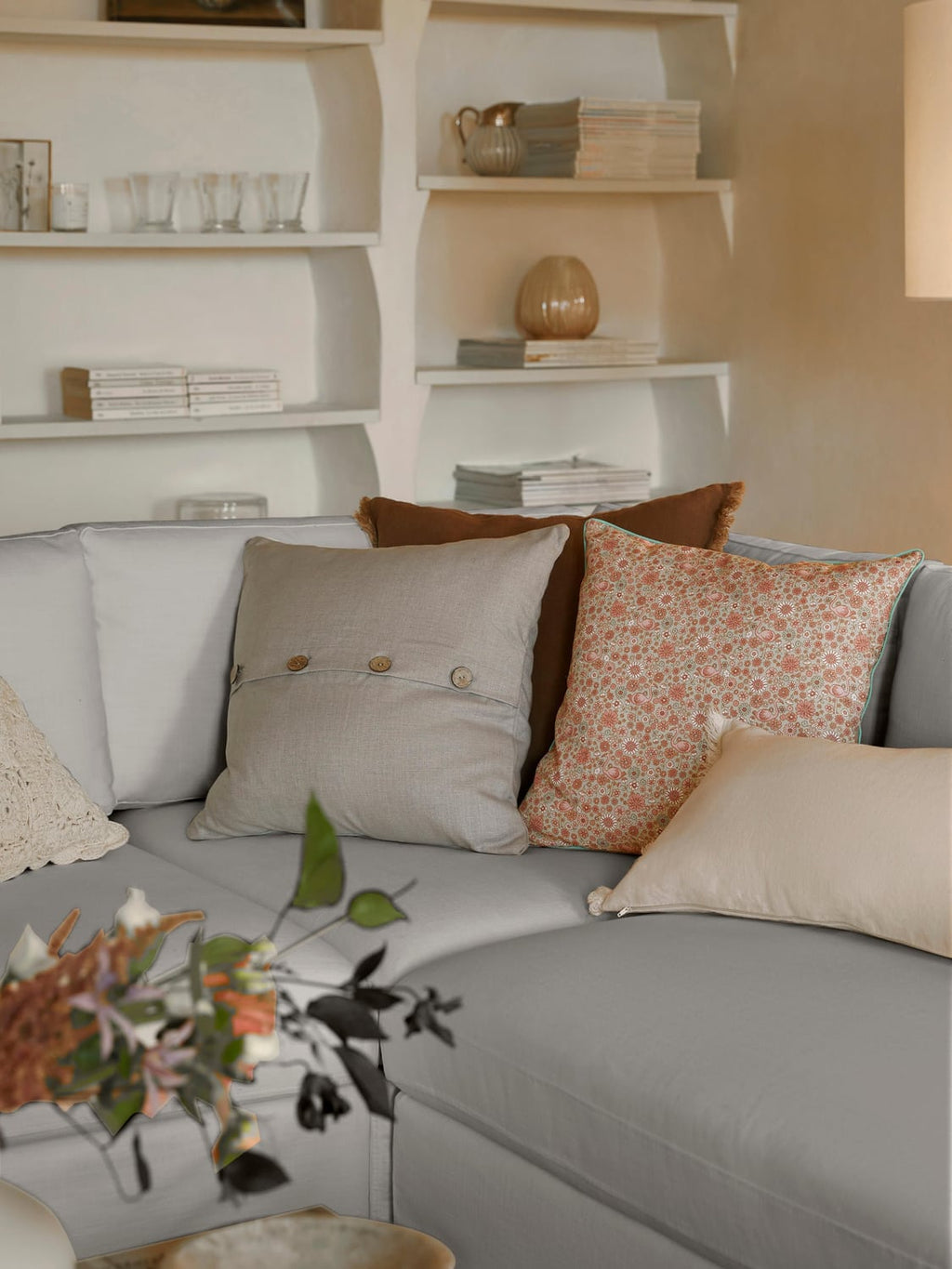Russell Corner Module with removable covers — Taupe