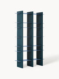 Rami Tall Shelving Unit with Metal Elements — Petrol