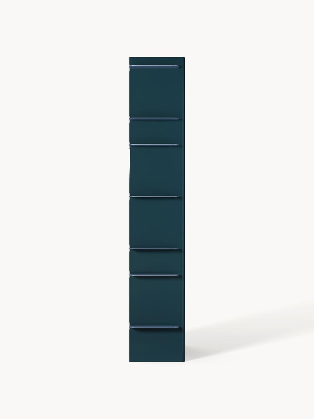 Rami Tall Shelving Unit with Metal Elements — Petrol