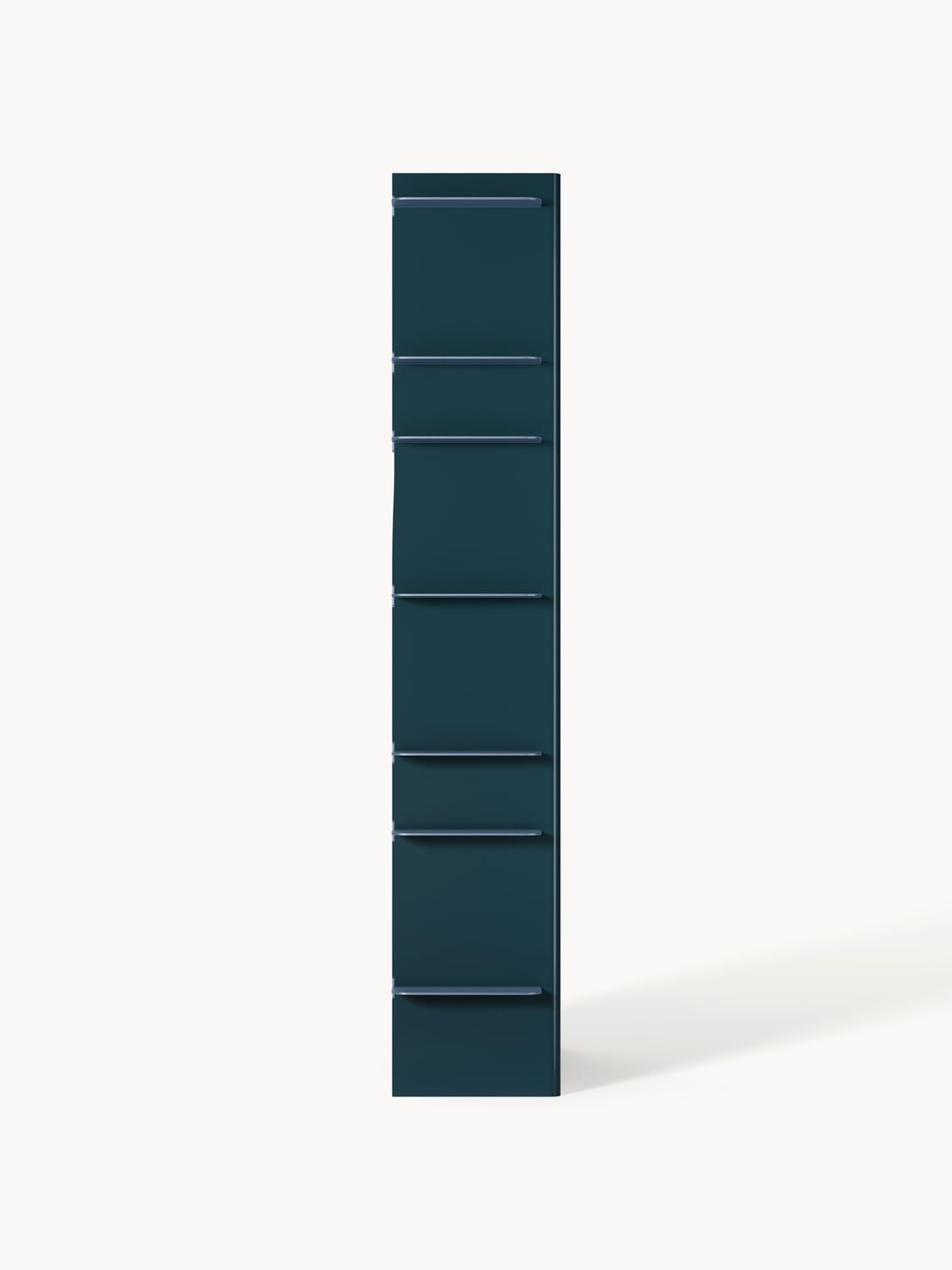 Rami Tall Shelving Unit with Metal Elements — Petrol