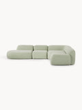 Wolke Modular Bouclé-XL Corner Sofa with Chaise Longue — Sand Beige