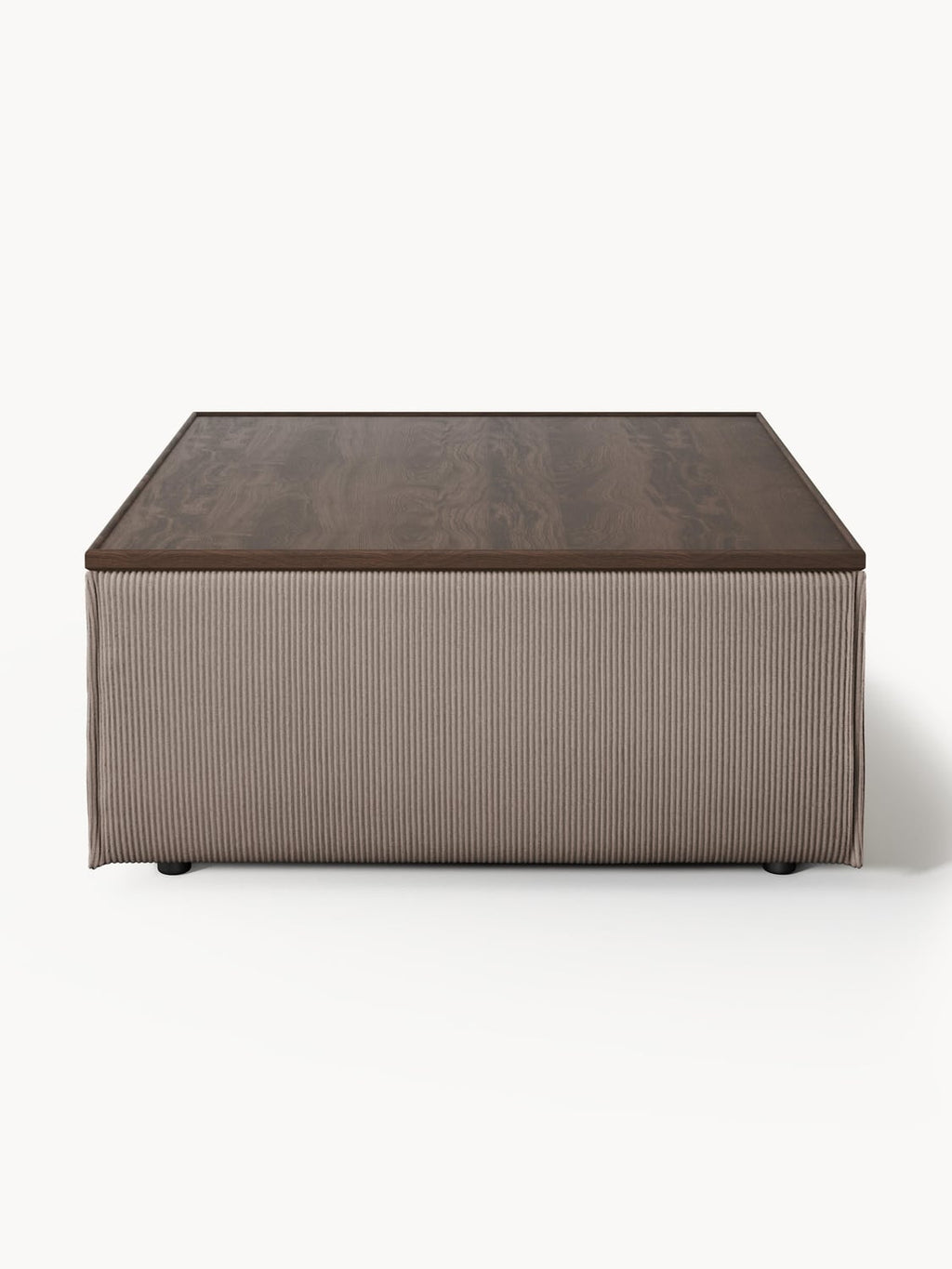 Lennon Sofa Ottoman in Corduroy with Storage — Slate Grey