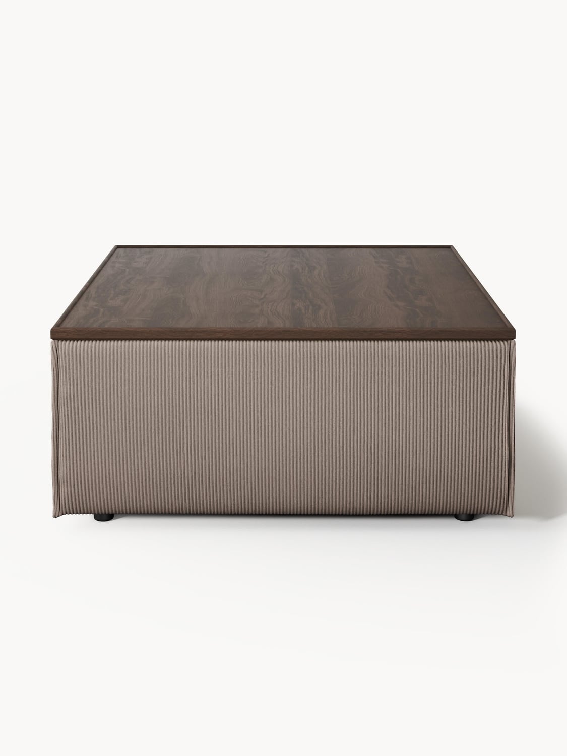 Lennon Sofa Ottoman in Corduroy with Storage — Slate Grey