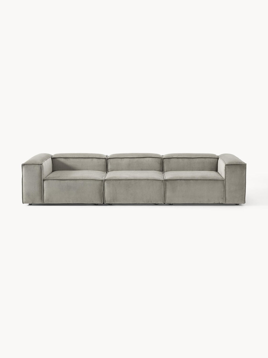 Lennon Modular Sofa (4-seater) in Corduroy — Warm Grey