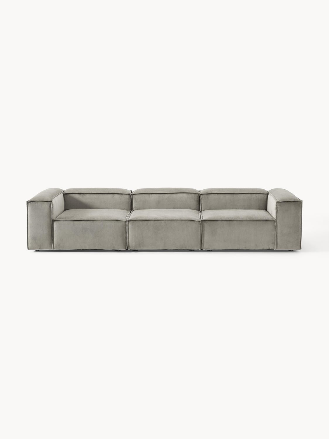 Lennon Modular Sofa (4-seater) in Corduroy — Warm Grey