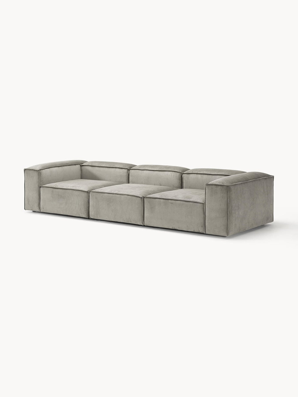 Lennon Modular Sofa (4-seater) in Corduroy — Warm Grey