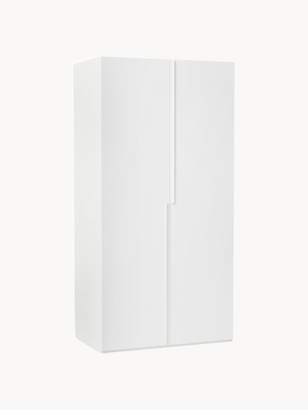 Leon Modular Hinged-Door Wardrobe, 100 cm Width, in various sizes — Off-White