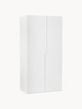 Leon Modular Hinged-Door Wardrobe, 100 cm Width, in various sizes — Off-White