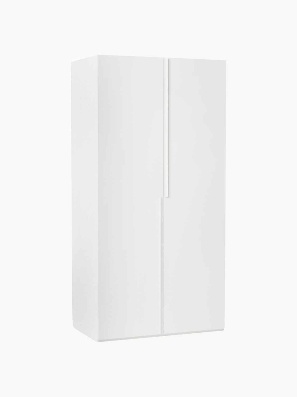 Leon Modular Hinged-Door Wardrobe, 100 cm Width, in various sizes — Off-White