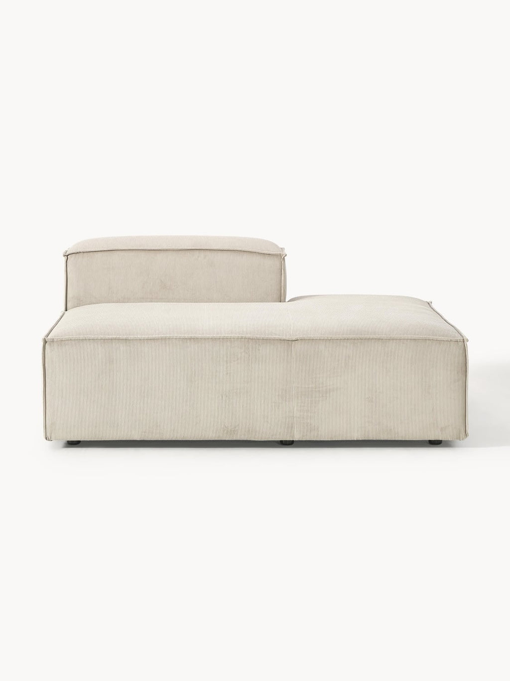 Lennon Ottoman Module in Corduroy — Light Grey