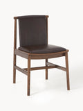 Hayo Ash-Chair with Leather Seat — Dark Grey