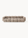 Tayla Modular Sofa (4-seater) in Teddy Bouclé — Warm Grey