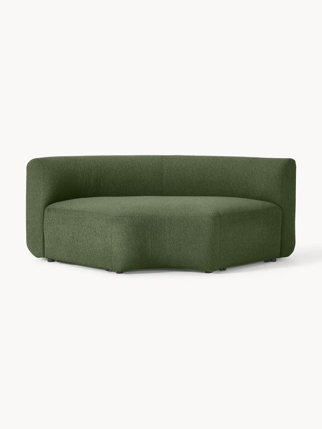 Sofia Round Bouclé Corner Module — Green
