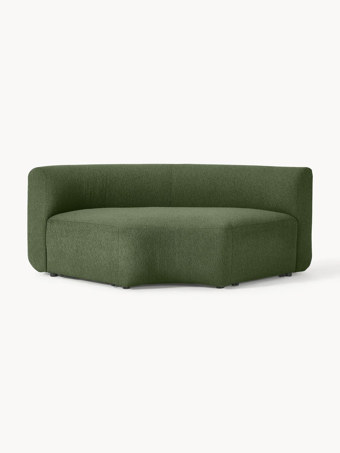 Sofia Round Bouclé Corner Module — Green