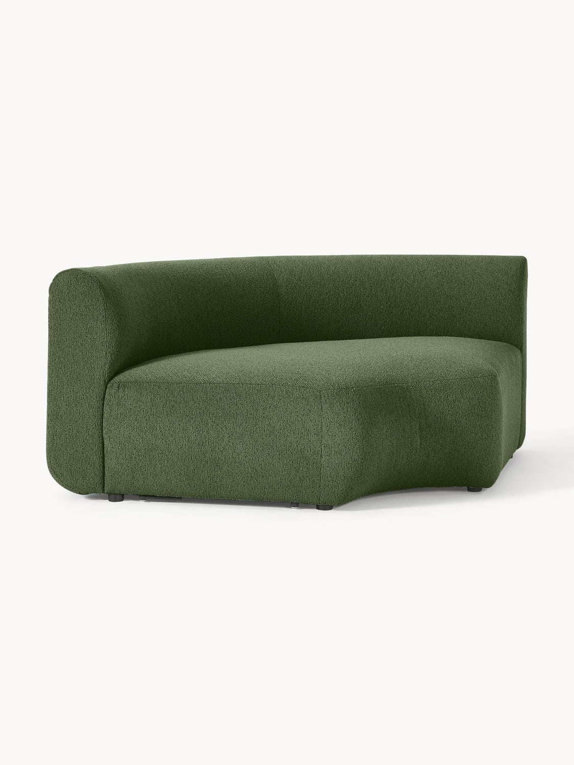 Sofia Round Bouclé Corner Module — Green