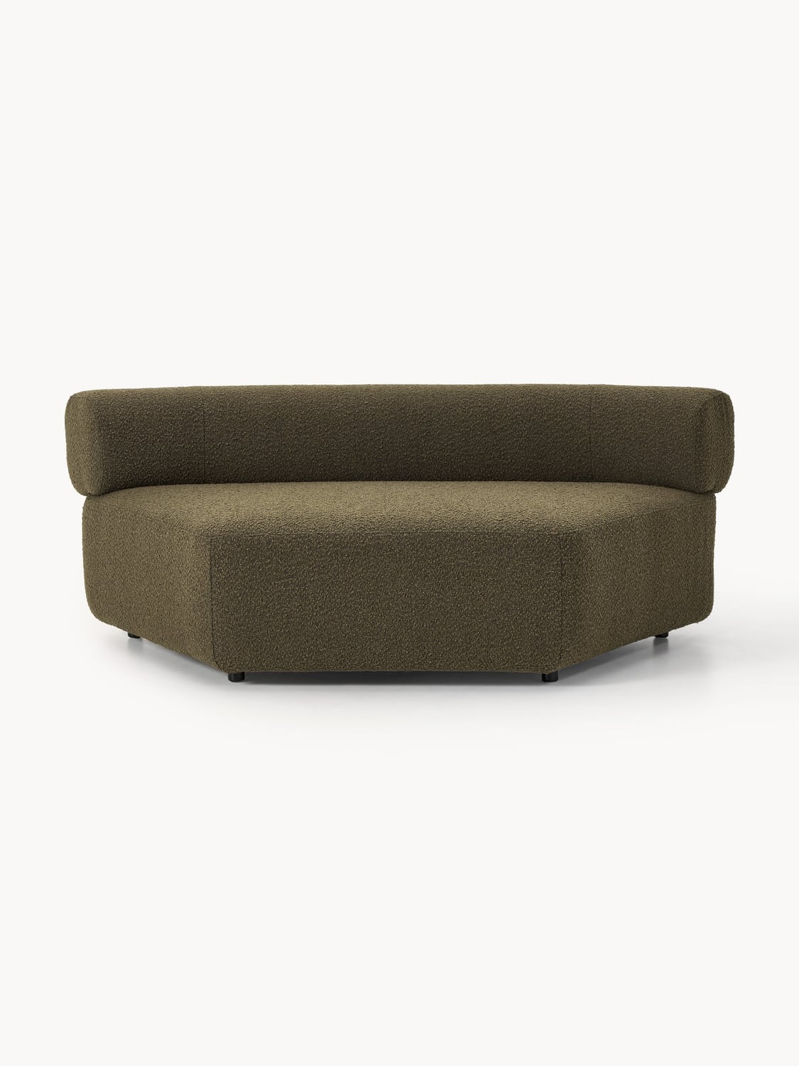 Anton Round Bouclé Corner Module — Anthracite