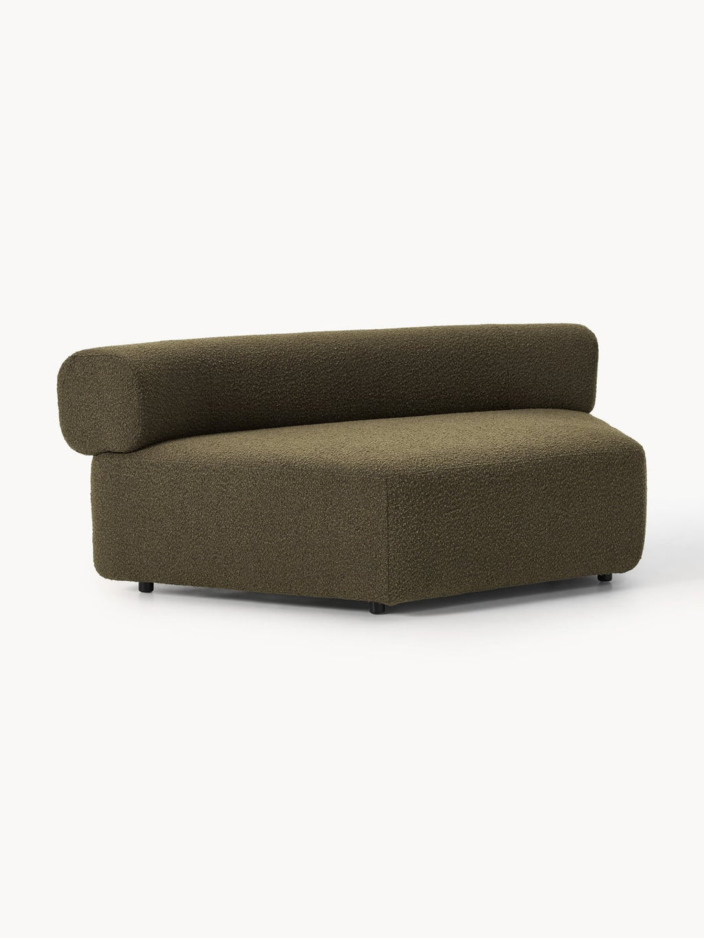 Anton Round Bouclé Corner Module — Anthracite