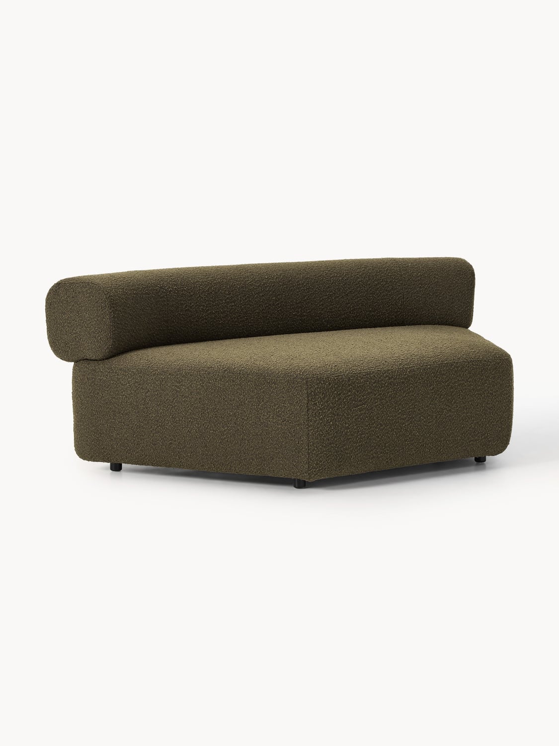 Anton Round Bouclé Corner Module — Anthracite