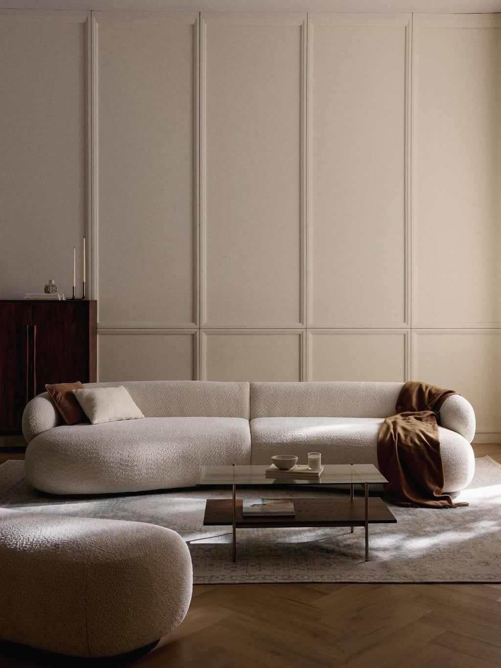 Alba Sofa (4-seater) in Teddy Bouclé — Off-White