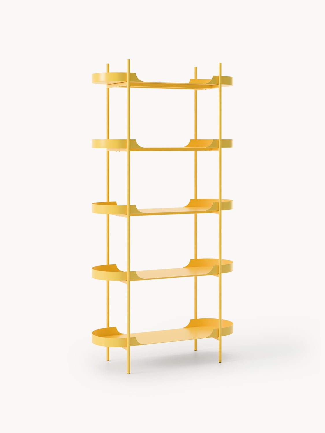 Taru Tall Metal-Shelving Unit — Beige