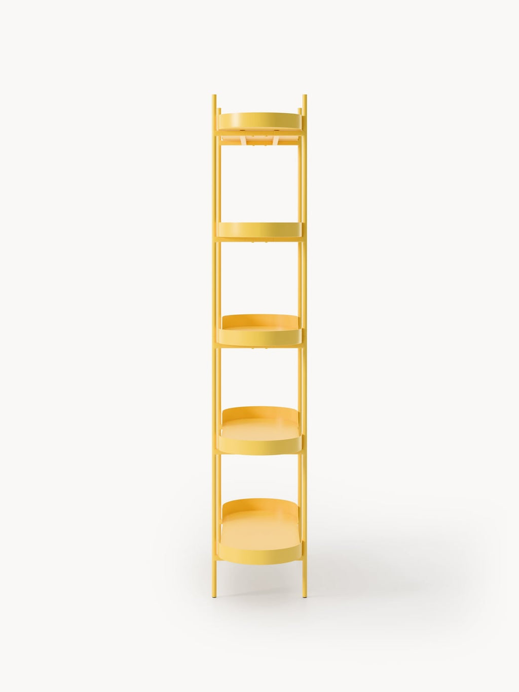 Taru Tall Metal-Shelving Unit — Beige