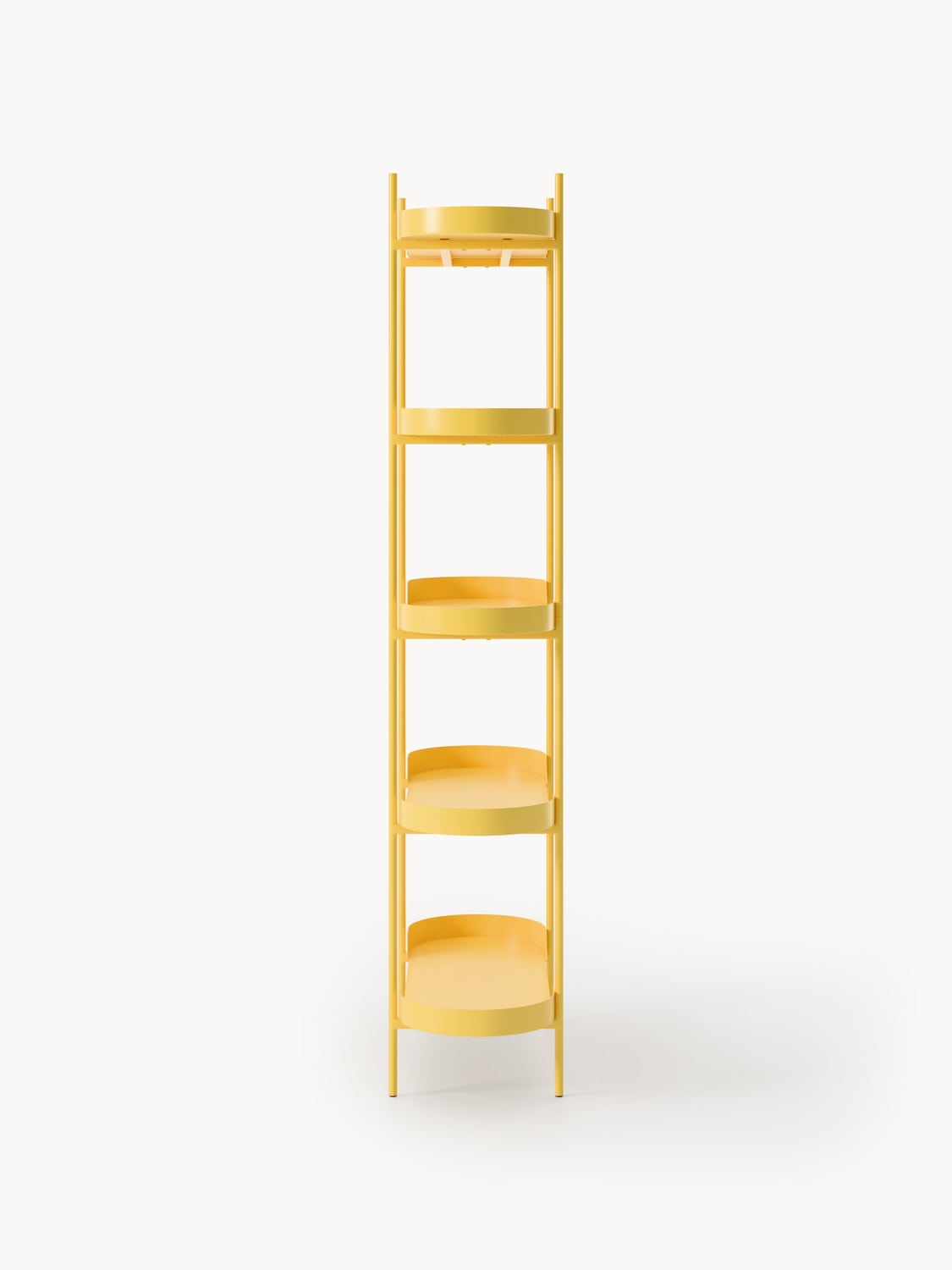 Taru Tall Metal-Shelving Unit — Beige