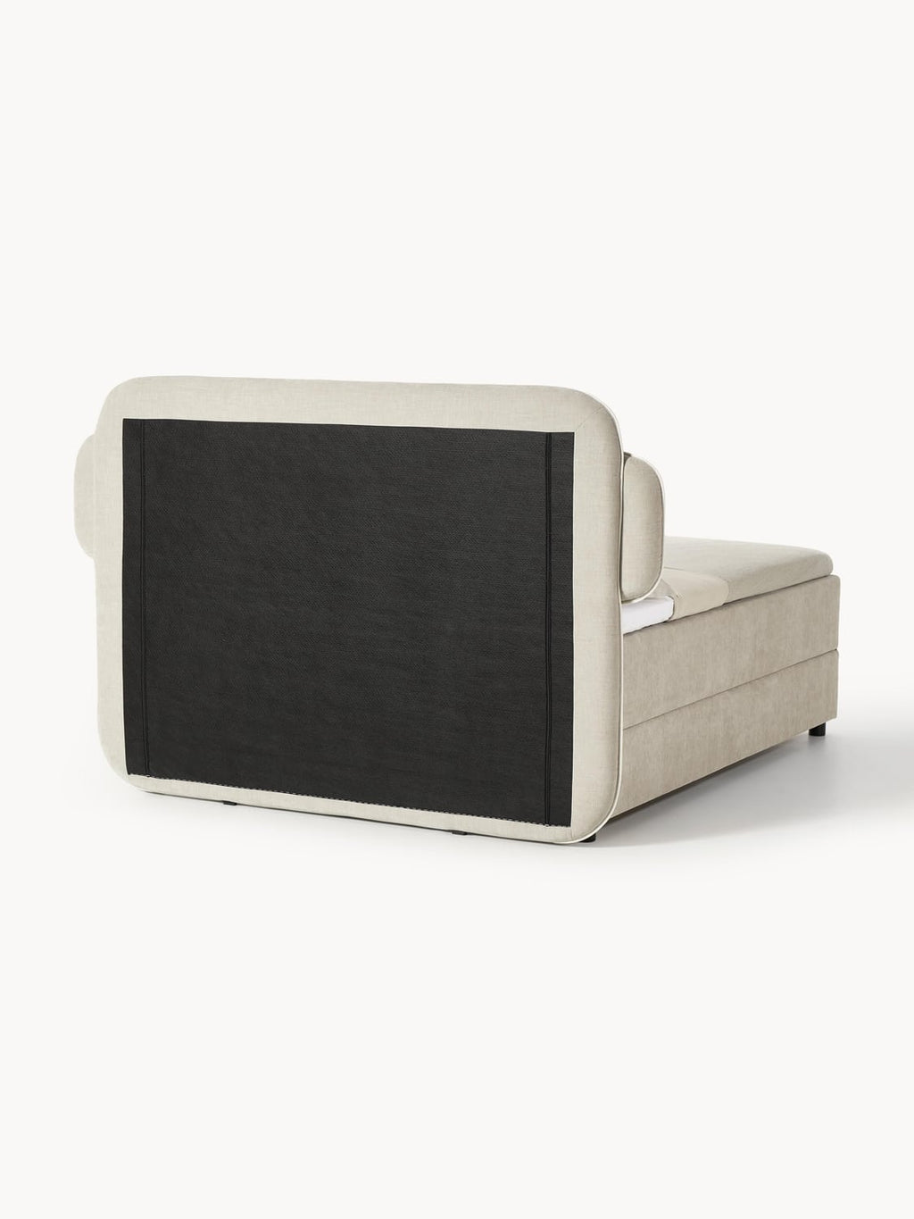 Enrica Box-Spring Bed — Light Grey
