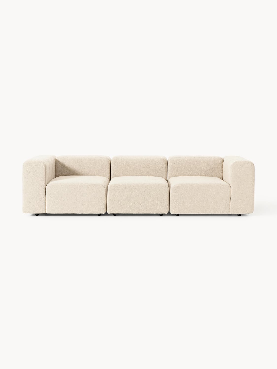 Lena Modular Bouclé Sofa (4-seater) — Blush
