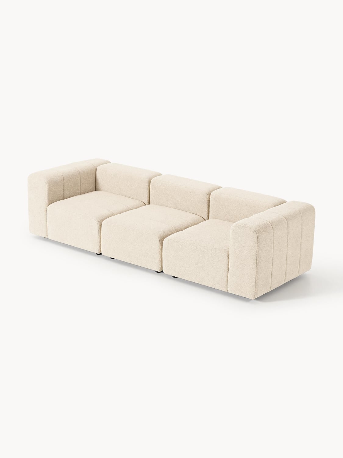 Lena Modular Bouclé Sofa (4-seater) — Blush