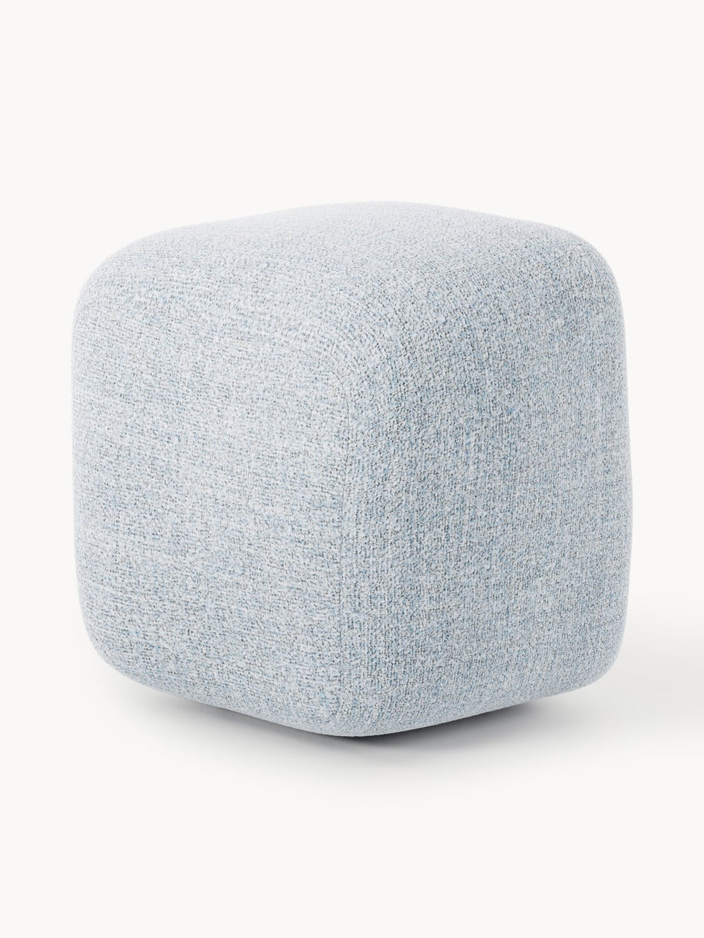 Wolke Tall Bouclé Sofa Ottoman — Pearl Grey