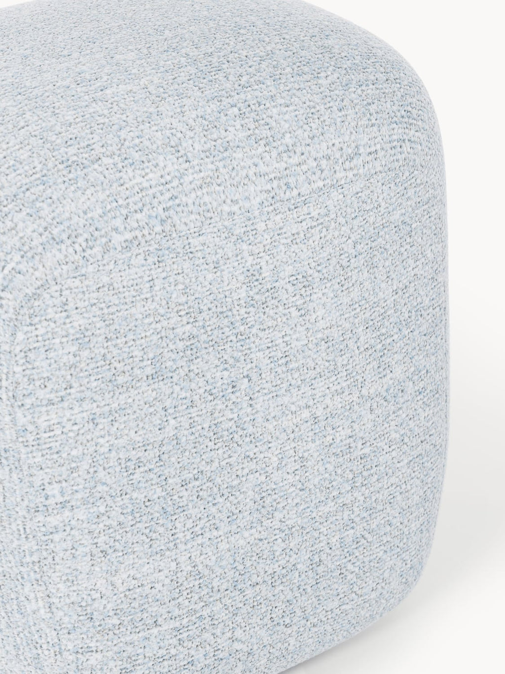 Wolke Tall Bouclé Sofa Ottoman — Pearl Grey