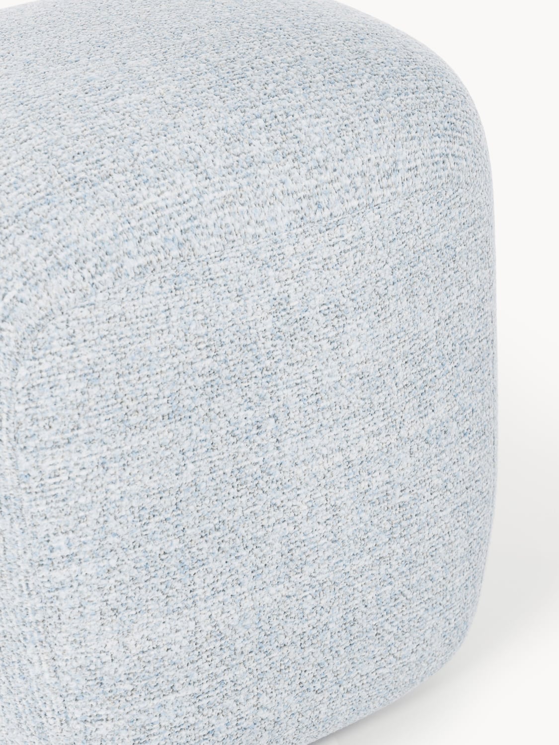 Wolke Tall Bouclé Sofa Ottoman — Pearl Grey