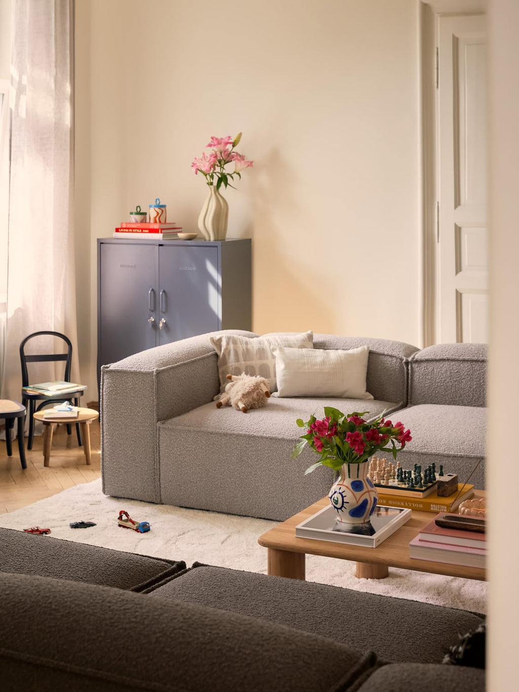 Lennon Modular Sofa (4-seater) in Bouclé — Lilac