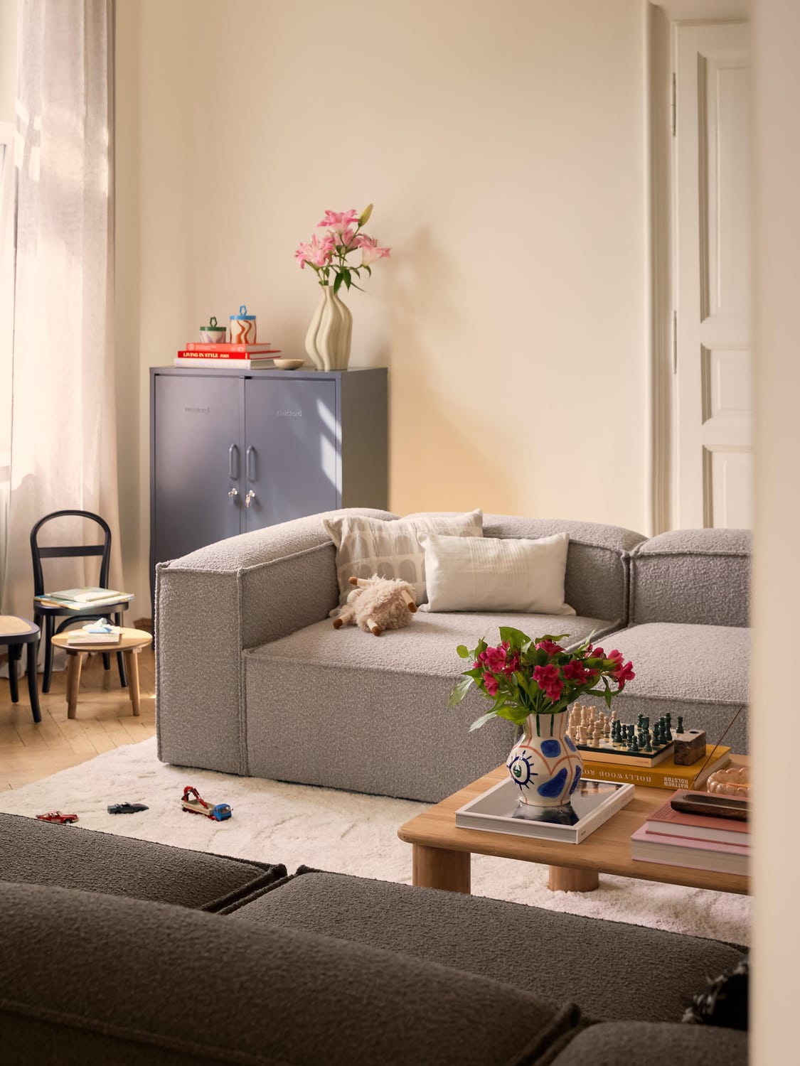 Lennon Modular Sofa (4-seater) in Bouclé — Lilac