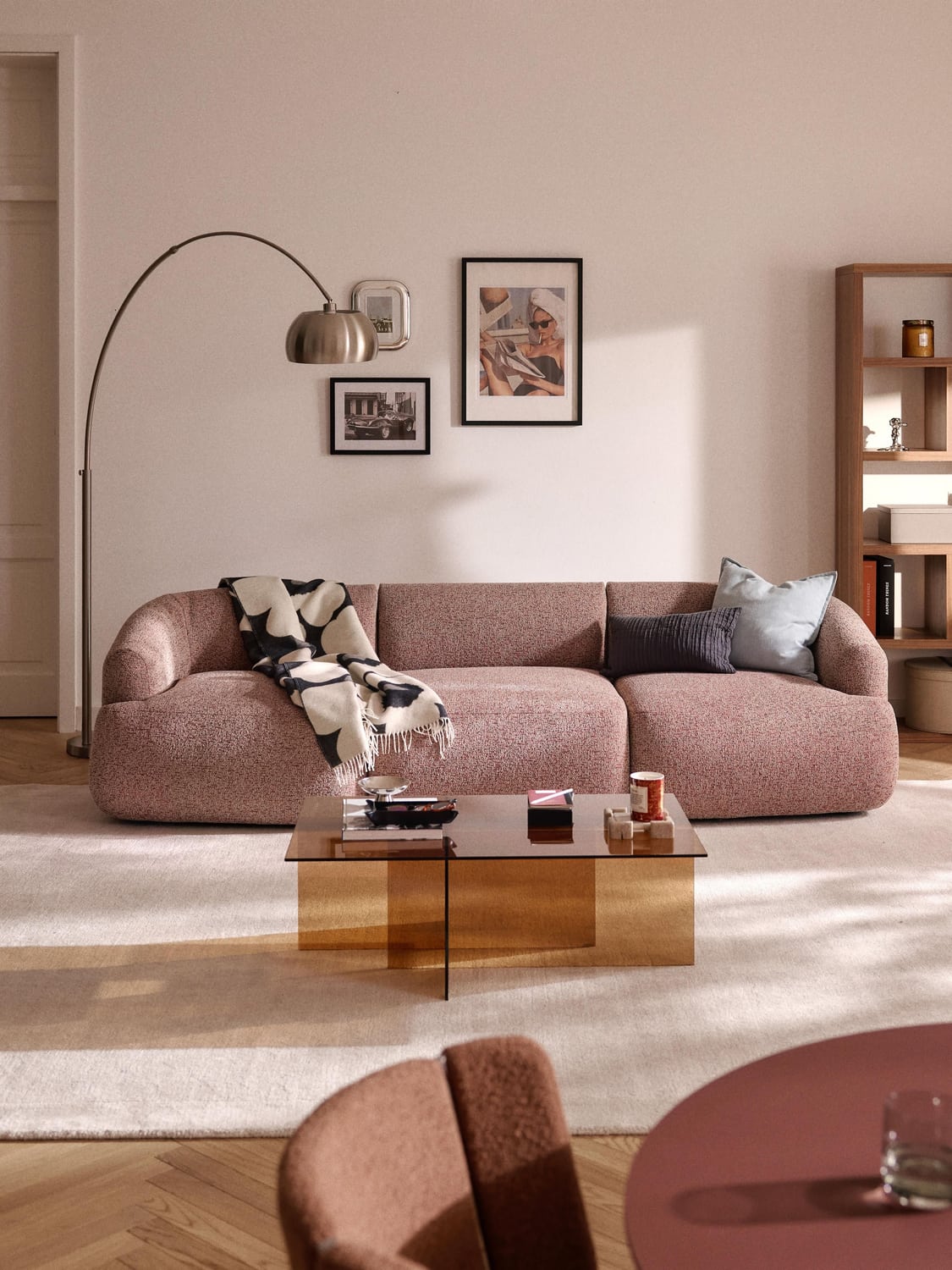 Sofia Bouclé Middle Module — Taupe