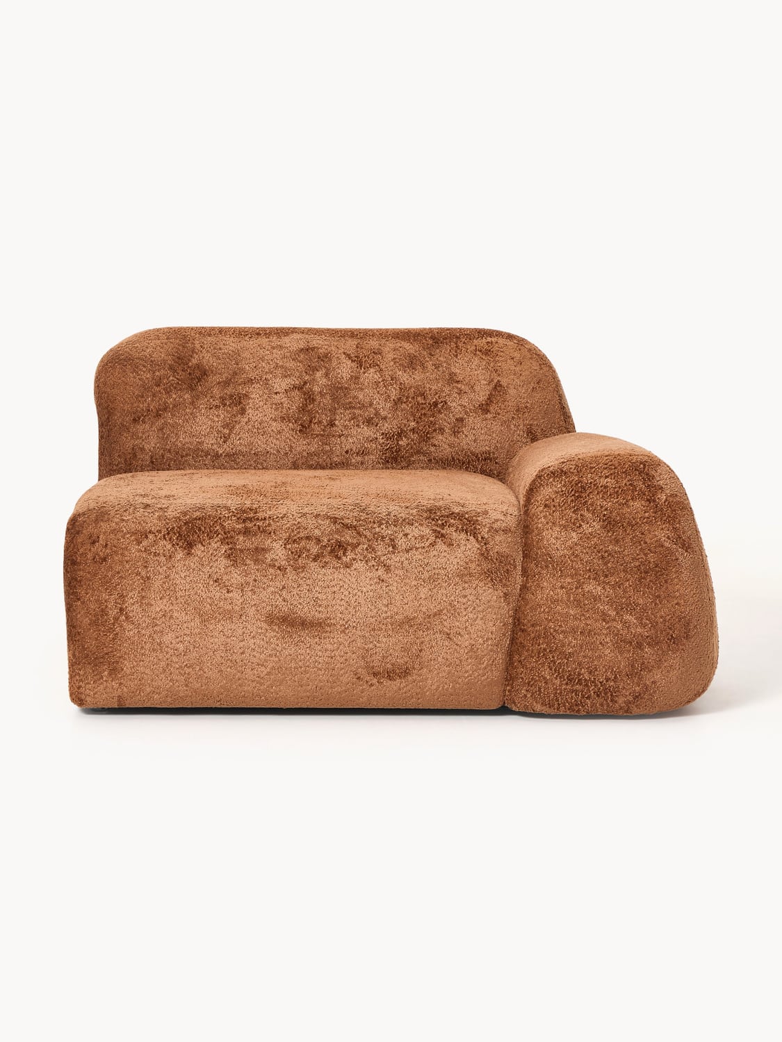 Wolke Teddy Bouclé Corner Module — Terracotta