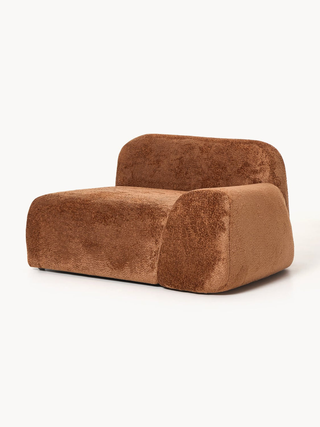 Wolke Teddy Bouclé Corner Module — Terracotta
