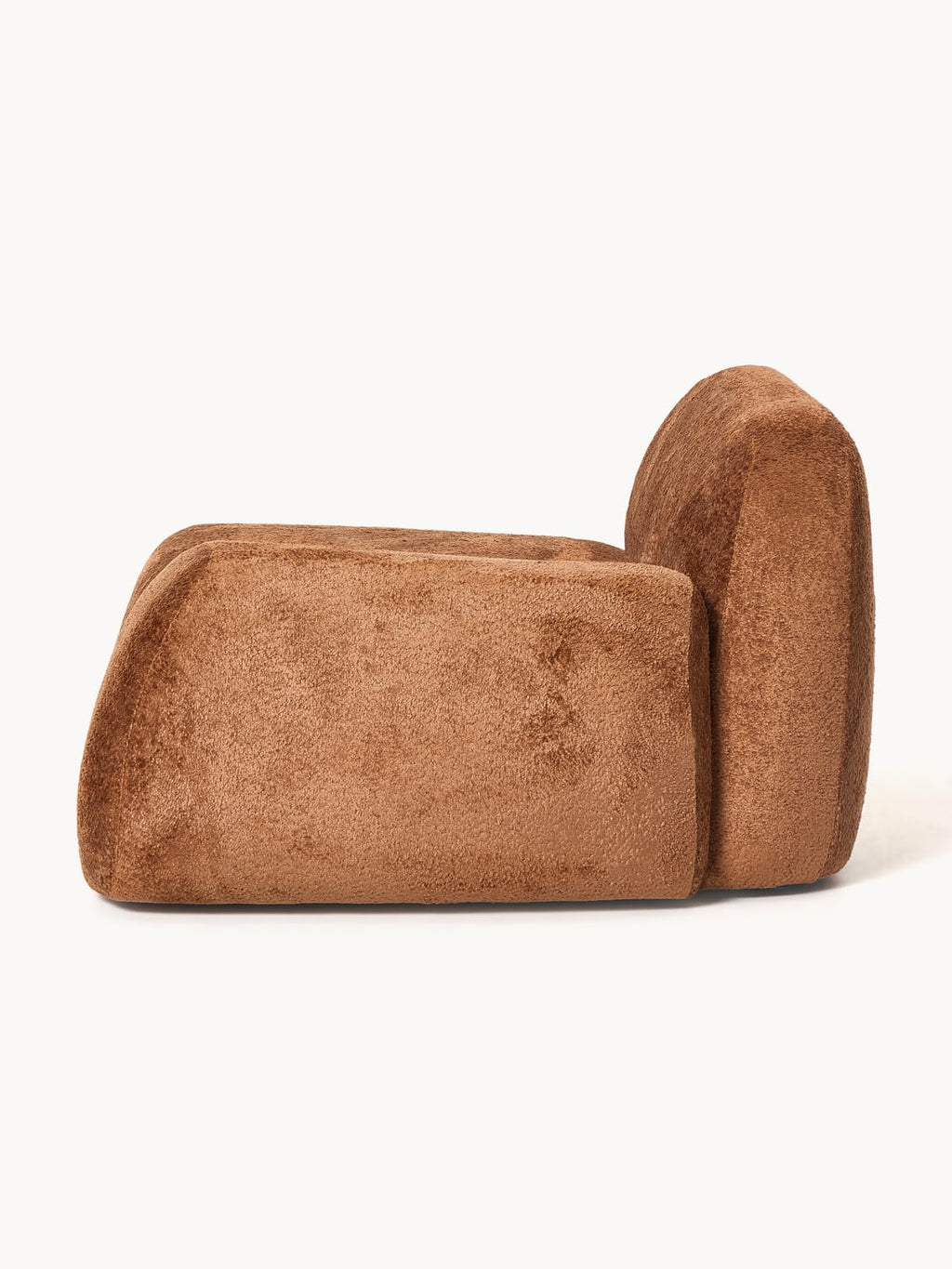 Wolke Teddy Bouclé Corner Module — Terracotta