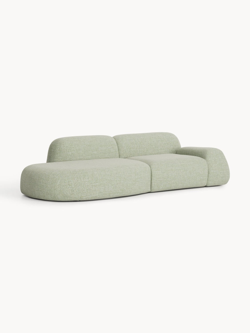 Wolke Modular Bouclé-Chaise (3-seater) — Oatmeal