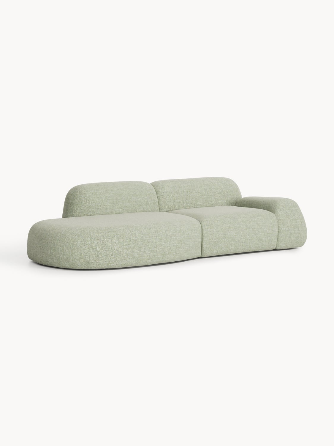 Wolke Modular Bouclé-Chaise (3-seater) — Oatmeal