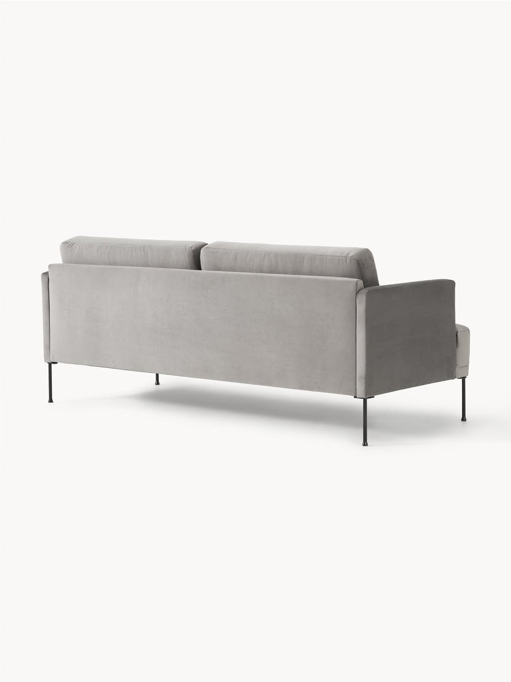 Fluente Velvet-Sofa (3-seater) — Stone Grey