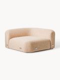Wolke Round Bouclé Corner Module — Sand Beige