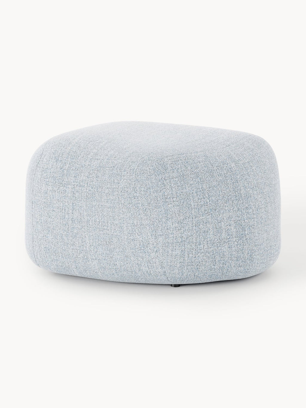 Wolke Oval Bouclé Sofa Ottoman — Light Grey