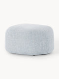 Wolke Oval Bouclé Sofa Ottoman — Light Grey