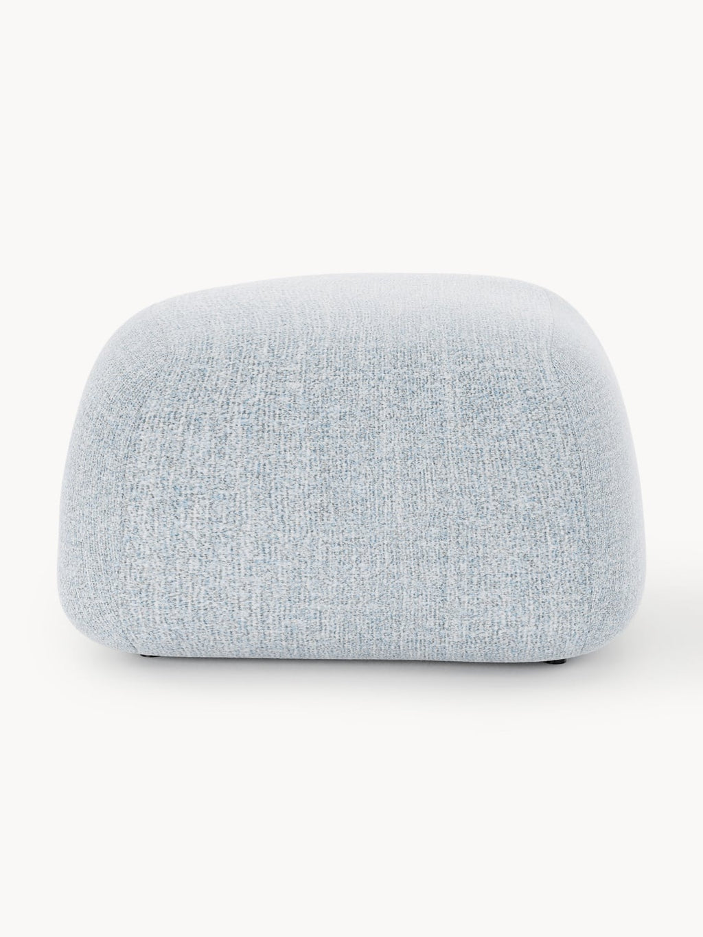 Wolke Oval Bouclé Sofa Ottoman — Light Grey