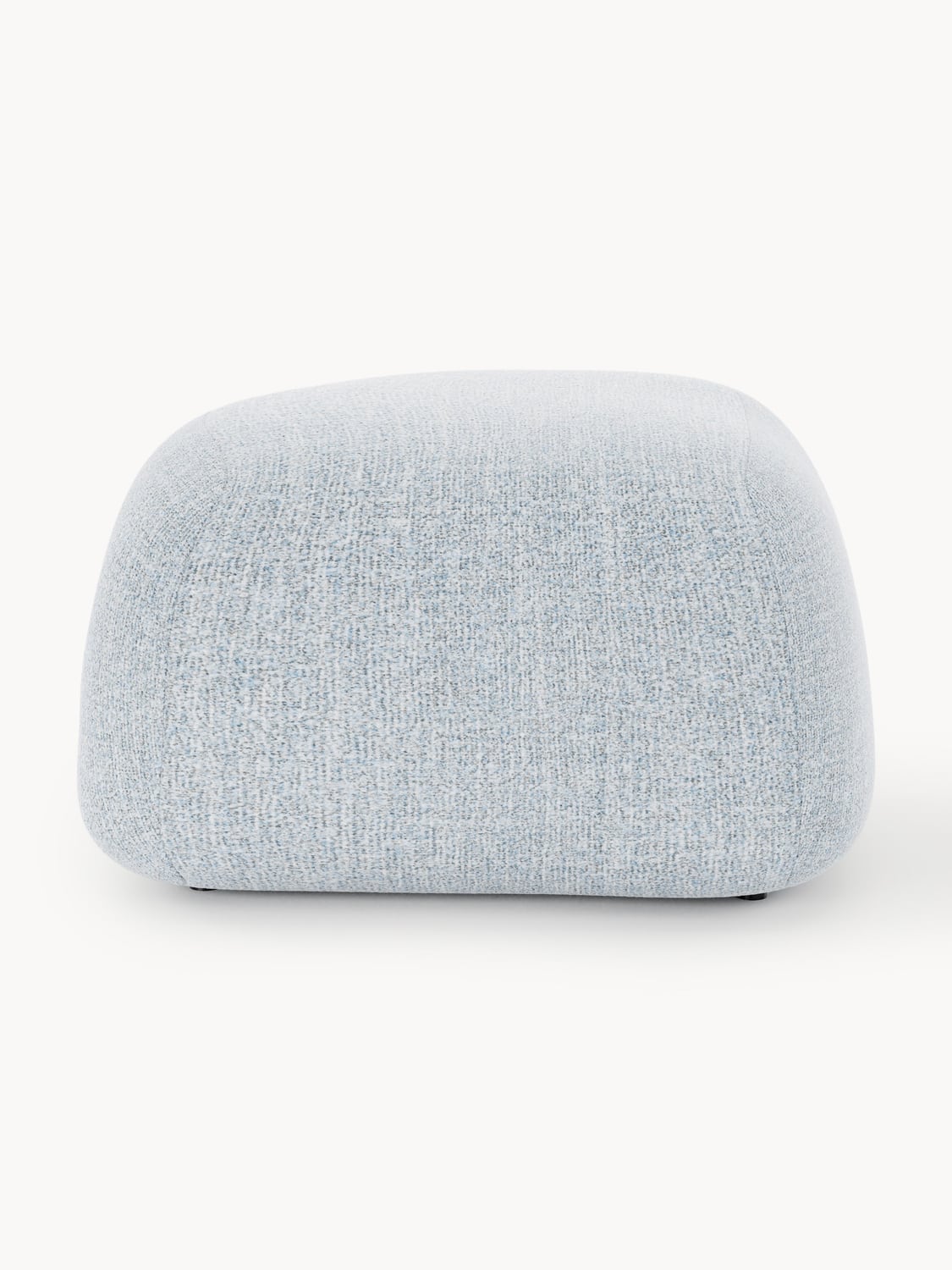 Wolke Oval Bouclé Sofa Ottoman — Light Grey