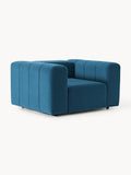 Lena Velvet-Lounge Chair — Petrol