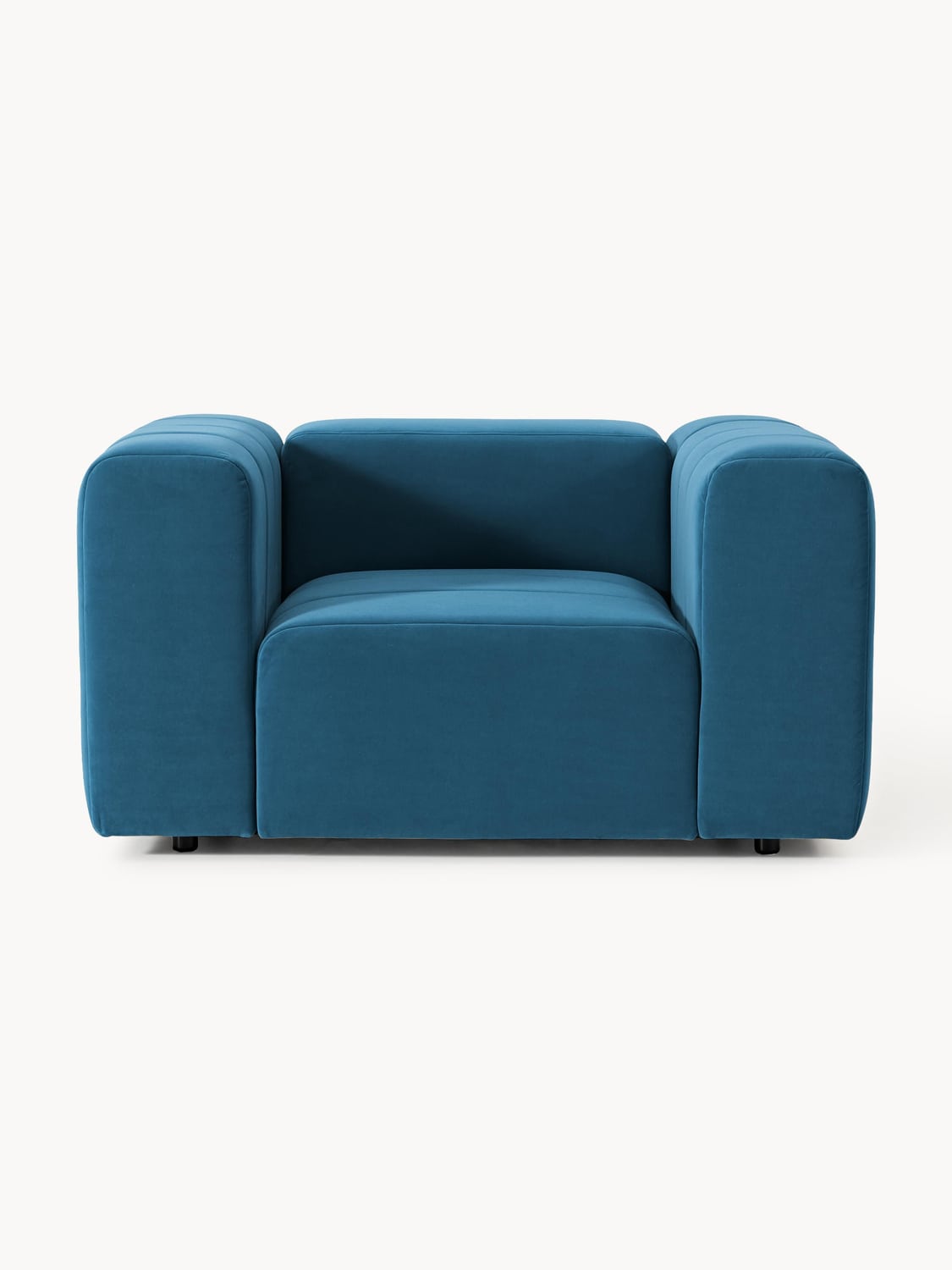 Lena Velvet-Lounge Chair — Petrol